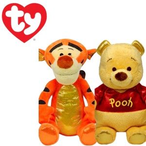 (Like new) Ty Sparkle Pooh & Tigger